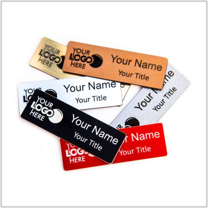 Name Tags With Magnetic Holder, Metal Name Badges