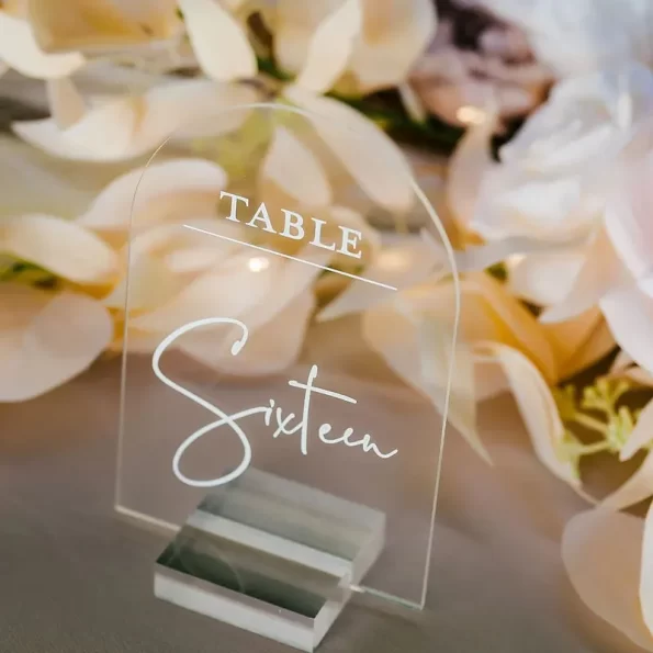 Arch Clear Acrylic Table Number