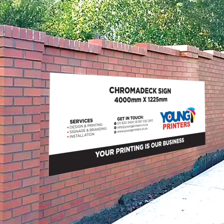 Chromadeck Sign 4000x1225mm - Extra-Large Visibility Display