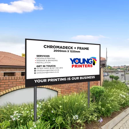 Chromadeck Sign with Steel Frame 2000x1225mm - Impactful & Durable