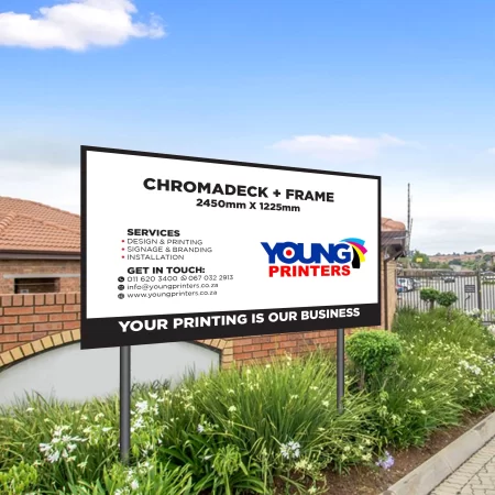 Chromadeck Sign with Steel Frame 2450x1225mm - Superior Display Solution