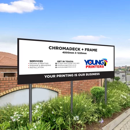 Chromadeck Sign with Steel Frame 4000x1225mm - Premium Large-Scale Advertising
