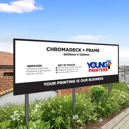 Chromadeck Sign with Steel Frame 5000x1225mm - Ultimate Large Format Advertising